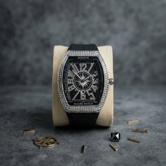 Denvosi Luxury Men's Diamond-Studded Watch – Premium Fashion Timepiece