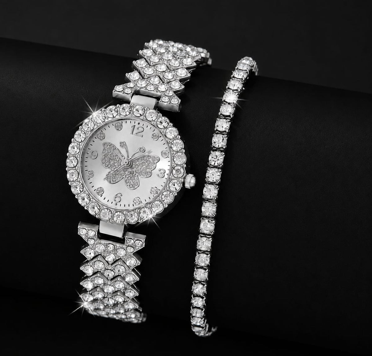 Women's Butterfly Quartz Watch & Bracelet Set ā Elegant Fashion Gift