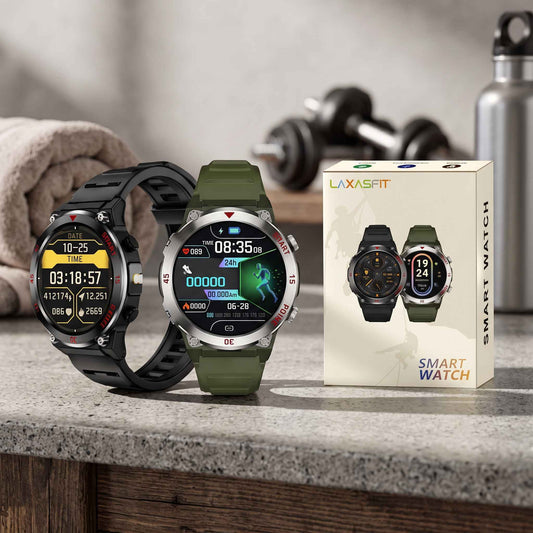 LAXASFIT Rugged Smart Watch for Men – Sports & Fitness Edition